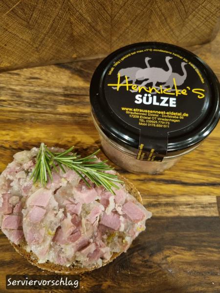 Sülze vom Straussenvogel  vom Straußennest Eldetal